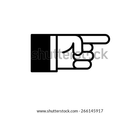 pointing hand icon