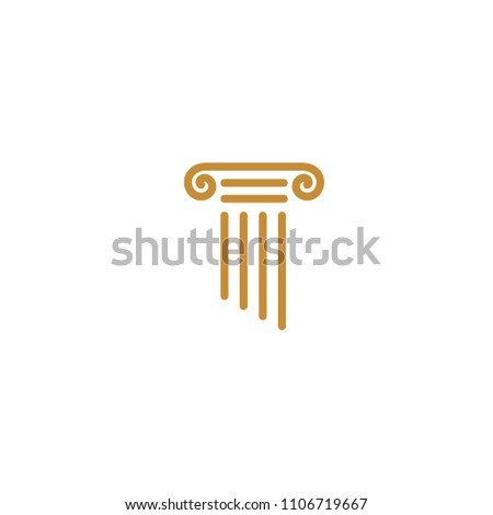 pilar law legal firm logo icon vector template Foto stock © 