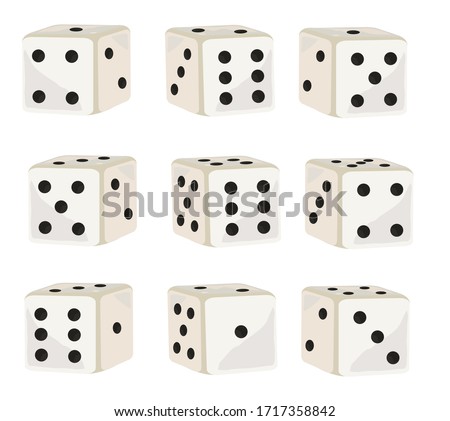 Similar – Image, Stock Photo 9 game dice with the result 30