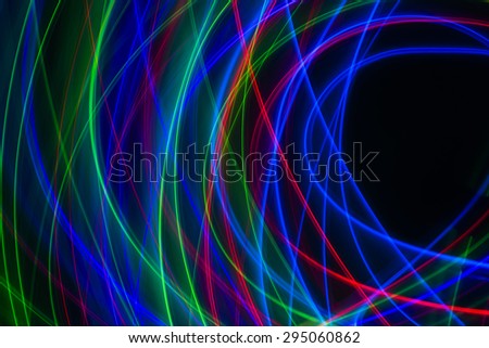 Colorful abstract light line movement