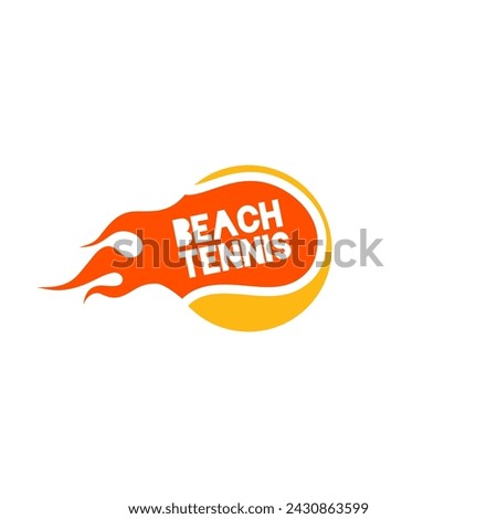 Logo template for beach tennis.