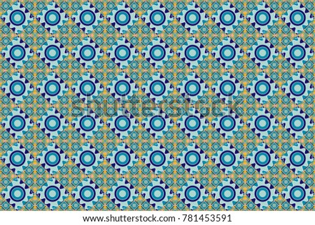 Retro Seamless Wallpaper Pattern Vintage Yellow Orange And Blue