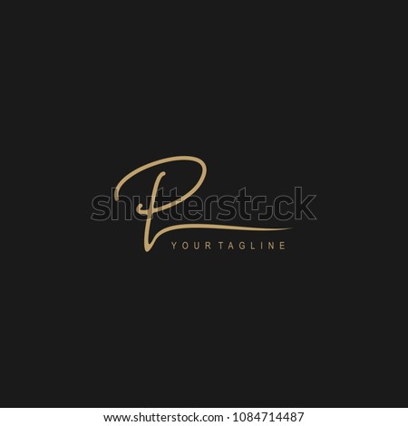 Signature P Letter Logo