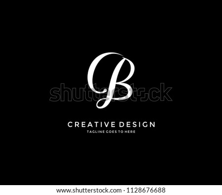 CB Letter Script Calligraphy Logo