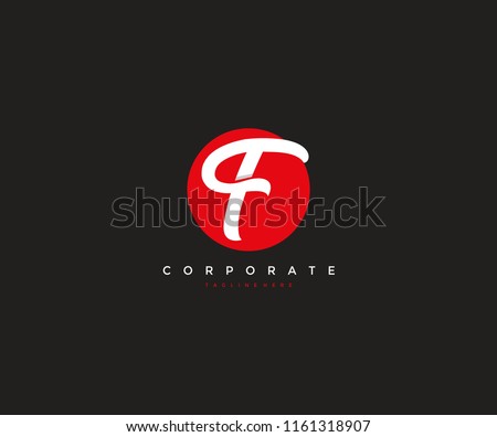 F Letter Isolated White Circle Corporate Logotype
