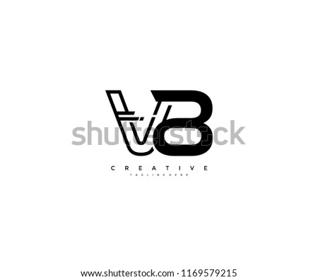 Vector Abstract Minimalism Modern Linked Monogram Letter V8 Logo