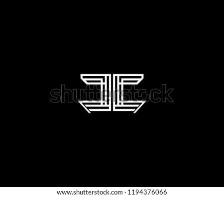 Letter CC Linear Stripe Illusion Monogram Shape Logo