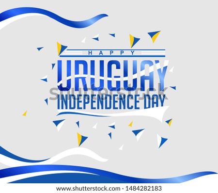 Uruguay Independence day logo concept vector background