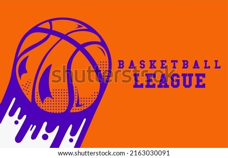Modern Trendy Basketball League Background