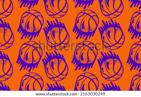 Modern Basketball Speed Art Style Doodle Vector Design