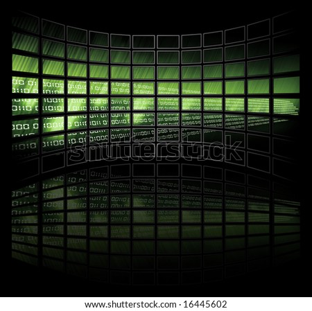 Binary Code on tv screens (very big size)