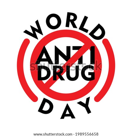 World Anti Drug Day, logo desain for event, banner, print and other media 