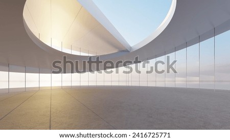 Similar – Image, Stock Photo Modern building in shape of well