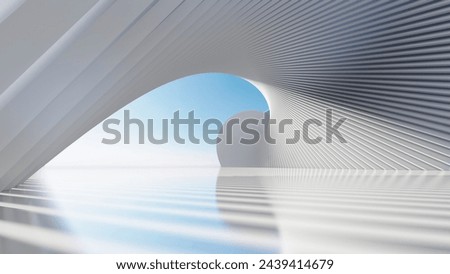 Similar – Image, Stock Photo Round geometric building of business center with mirrored walls