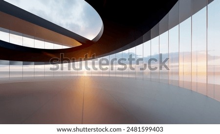 Similar – Image, Stock Photo Modern building in shape of well