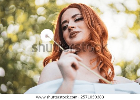 Similar – Image, Stock Photo dandelion Feminine Woman