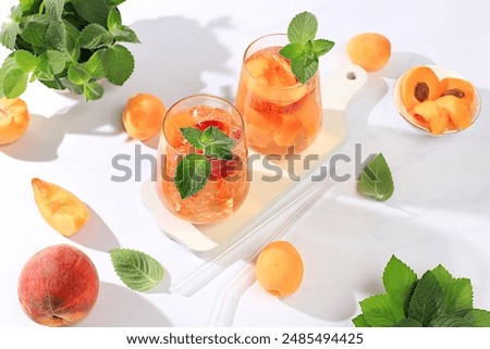 Image, Stock Photo Homemade refreshing lemonade