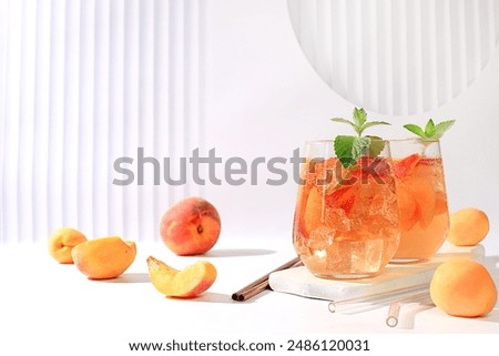 Similar – Image, Stock Photo Glasses of fresh infused water on table