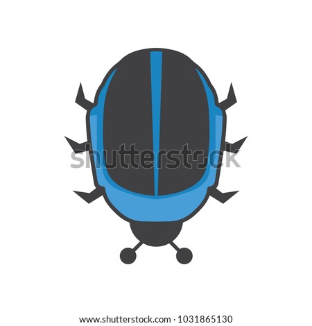 Daft Punk Bug Helmet creative vector logo icon illustration