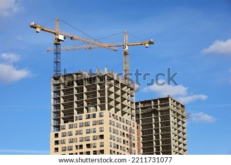 Similar – Image, Stock Photo Two cranes crossed