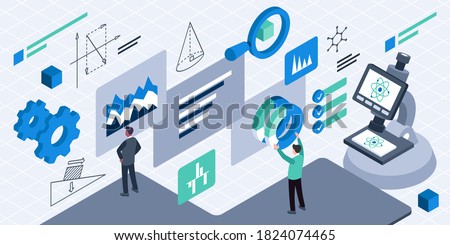 This illustration depict a R&D management, designing and leading processes, managing, organizations, and ensuring smooth transfer of new know-how and technology to other groups or departments involved