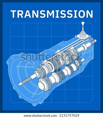 This technical image illustrates a manual transmission, also known as a manual gearbox, a standard transmission, or stick shift is a multi-speed motor vehicle transmission system