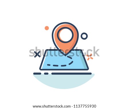 pin location on map icon line filled design illustration,designed for web and app
