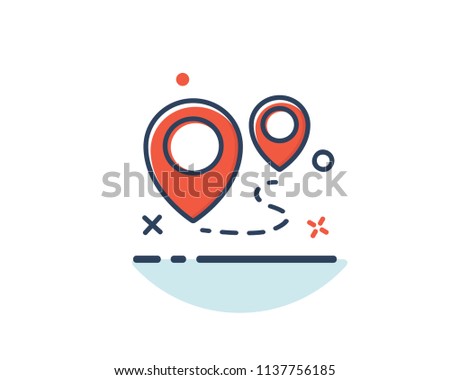pin location icon line filled design illustration,designed for web and app