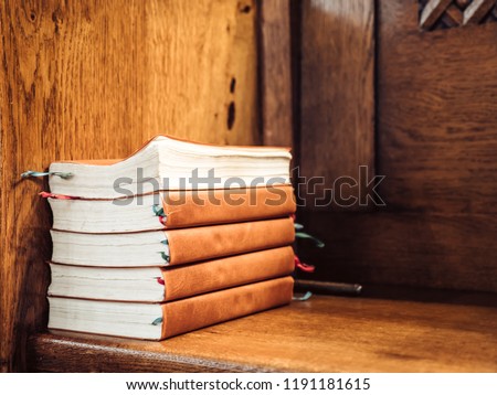 Similar – Image, Stock Photo songbooks Stack stacked