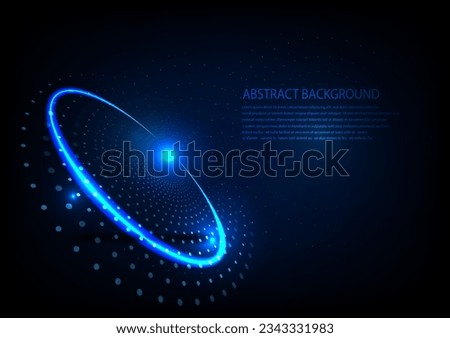 small circle light surrounds ai abstract background background concept high tech concept energy