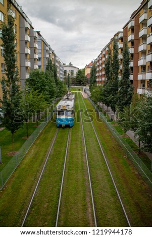 Similar – Image, Stock Photo old tram (line 2) in Budapest, Hungary