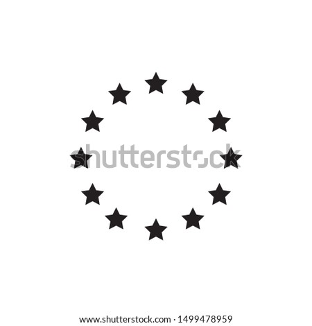 
Stars of Europe. Circle of stars. 12 countries of Europe. stars. vector
