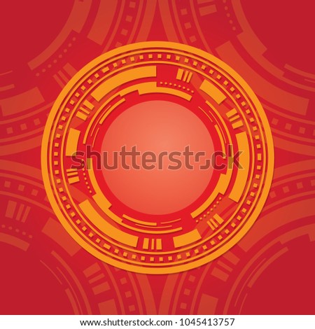 logo technology red vector template