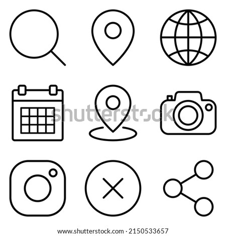 Must Have Flat Icon Set Isolated On White Background