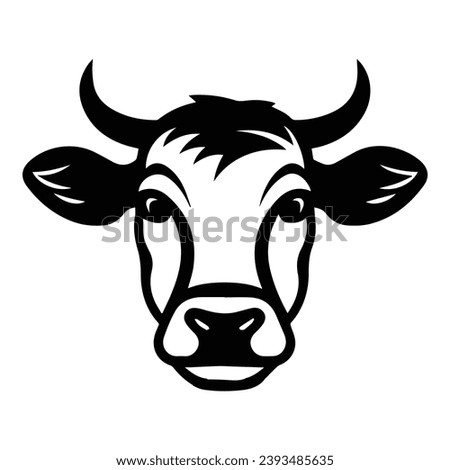 Cow Flat Icon Isolated On White Background