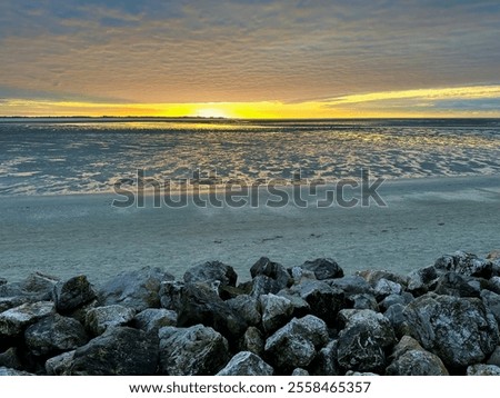 Similar – Image, Stock Photo Low tide. Mudflat. Cloud.