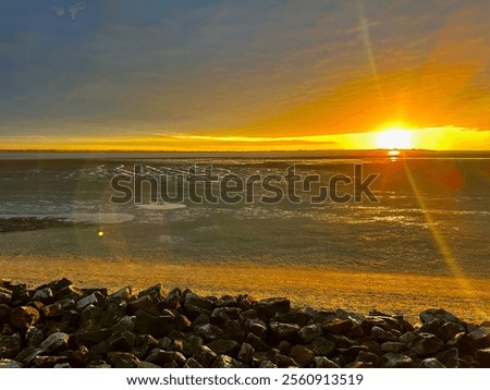 Similar – Image, Stock Photo Low tide. Mudflat. Cloud.