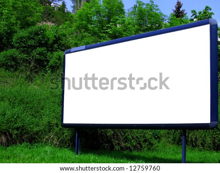 blank advertising billboard in urban landscape
