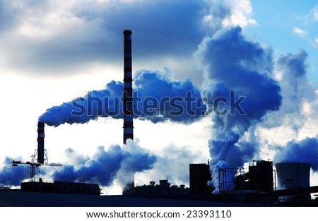 pollution smoke from chemical factory