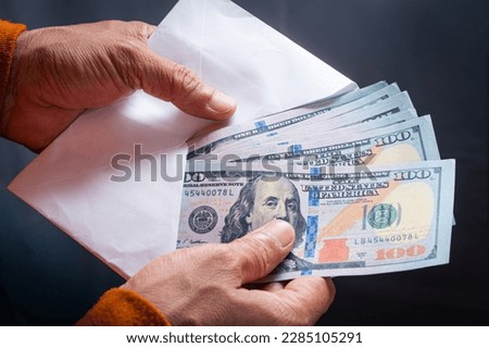 Similar – Image, Stock Photo Envelope with money