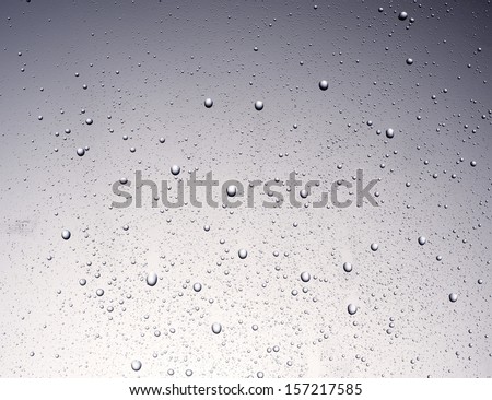 Rain drops on a window. California\'s White Mountain Range (Upside Down) is visible in rain drops at full resolution.