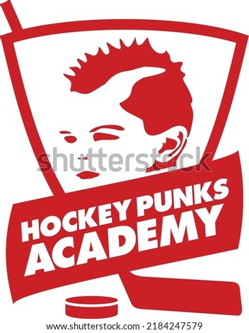 hockey punks academy vector logo