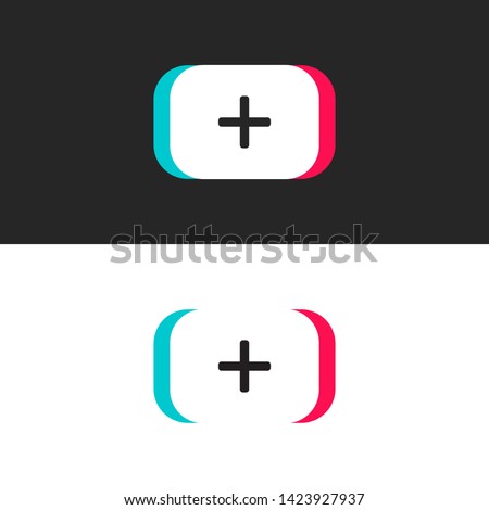 Plus sign icon. Colored icon or button of plus symbol with background. Modern UI website navigation. Send, submit, ship, dispatch symbol. Social media information symbol. Colored flat web icons.EPS 10
