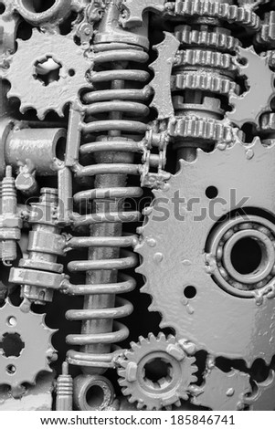 sprockets and shock absorber texture  background