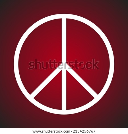 White Peace icon isolated. Pacific logo, sign. Hippie symbol of peace. Design element for anti-war company. Vector illustration. EPS10