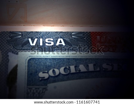 Similar – Image, Stock Photo blur and passport in the white background