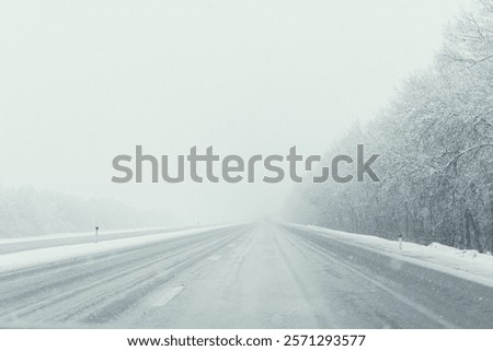 Similar – Foto Bild Klimawandel, Richtung Norden fahren auf der Stadtautobahn