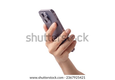 Similar – Image, Stock Photo Closeup of female hand holding brush drawing on a beach