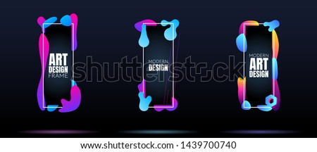 Abstract 3d frame set in liquid concept