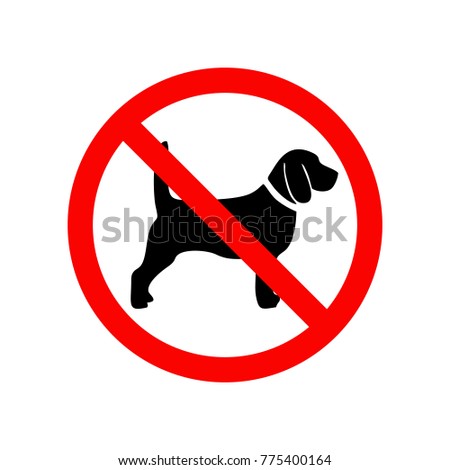 dog prohibition sign